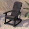 Flash Furniture Black Adirondack Rockers - Gray Cushions, 2PK 2-JJ-C14705-CSNGY-BK-GG - alternate 5